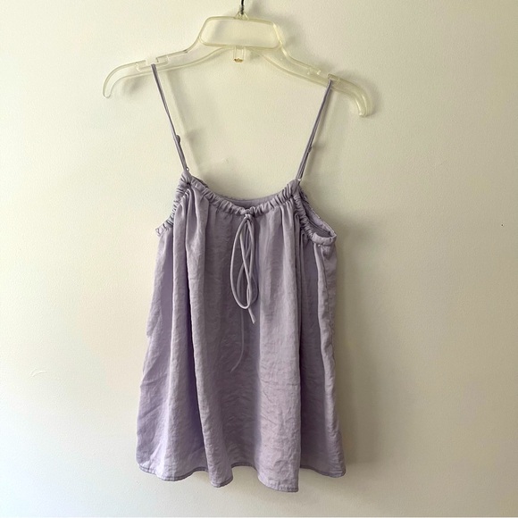 H&M Tops - H&M Satin Tank Top XS Silver Blue